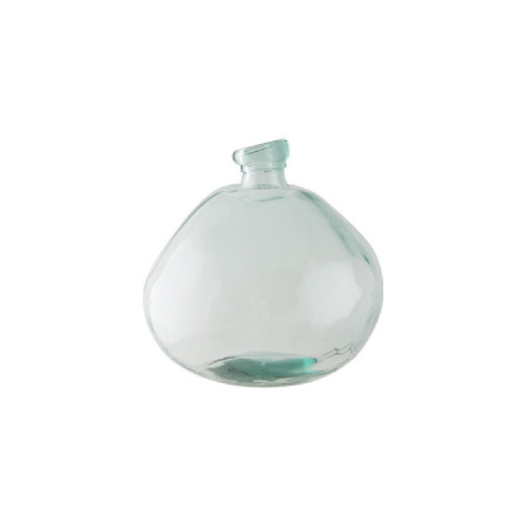 Translucent blue glass vase