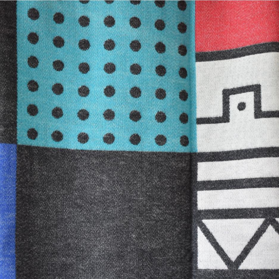 Colourful pure acrylic throw